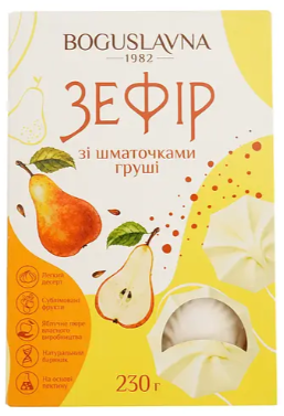 Зефір Богуславна зі шматочками груші 230 г